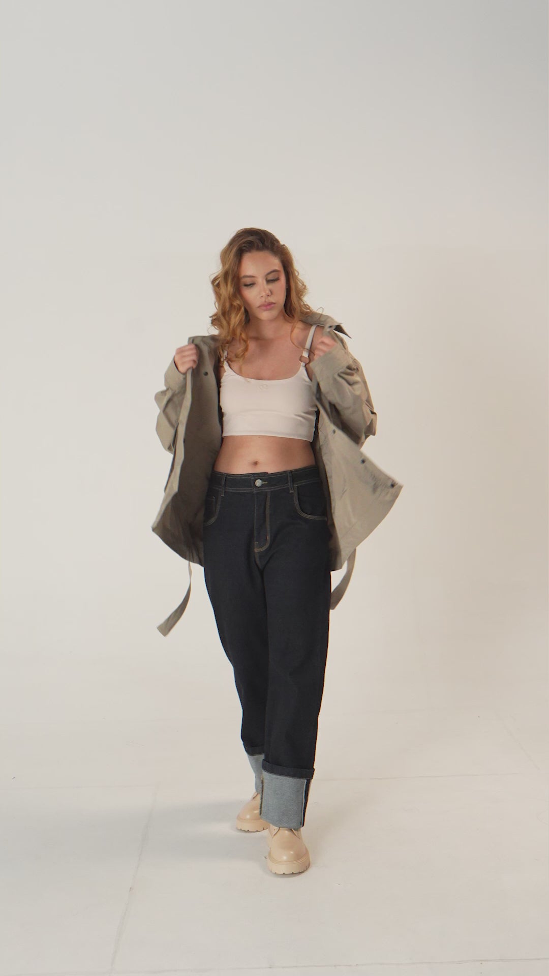Chaqueta Cinturon Regular Dama